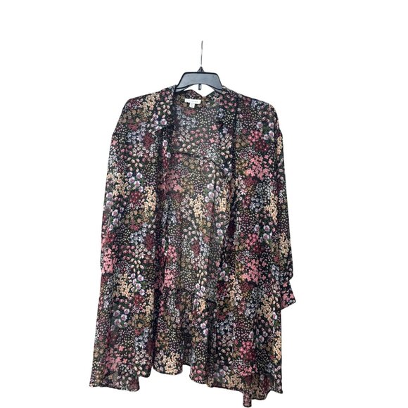 Topshop Floral Patterned Longline Sheer Tunic Dress, US Size 12-no underslip - Picture 9 of 13